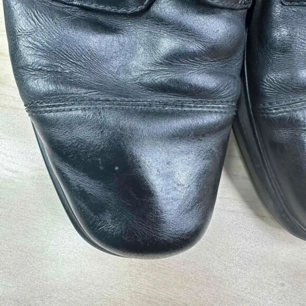 ECCO Shoes Mens EU 44/US 10 Black Leather Lace Up Captoe Oxford Dress‎ Comfort